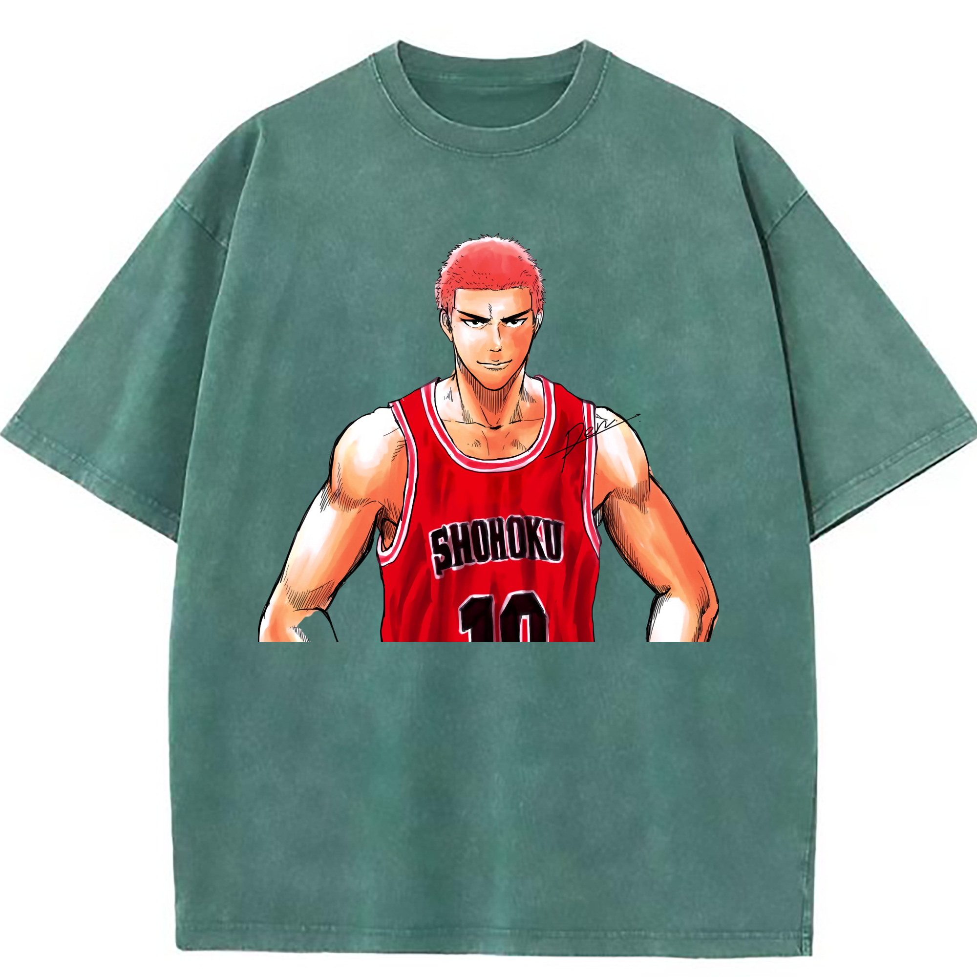 （画像用） SLAM DUNK／スラムダンク 綿100% ヴィンテージ風 半袖Tシャツ（フロントプリント）